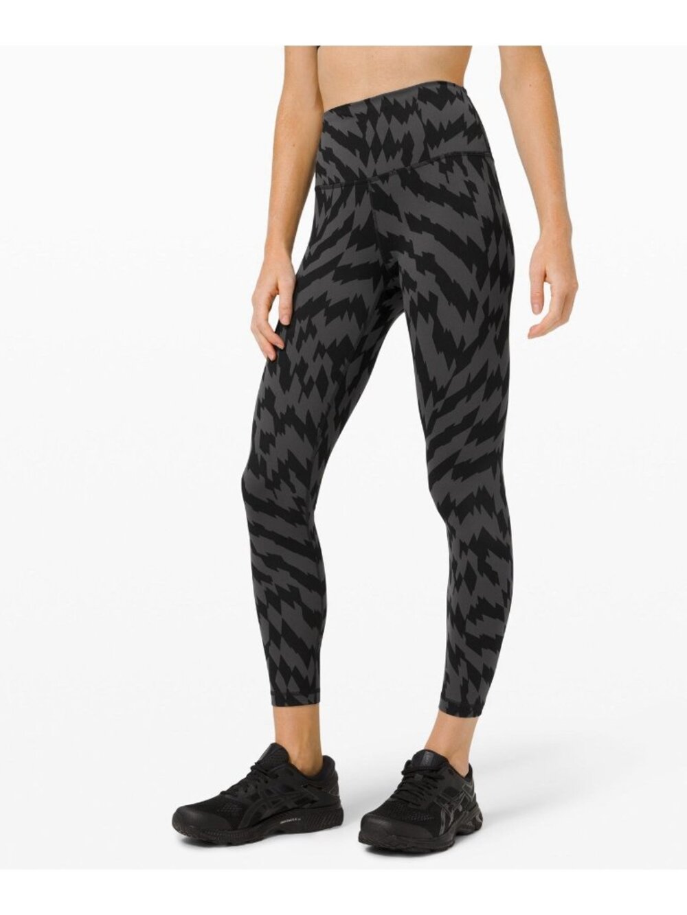 Lululemon Wunder Train High-Rise Tight 25" Voltage Graphite Grey Black 8 M